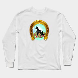 Golden Horseshoe and Horse Long Sleeve T-Shirt